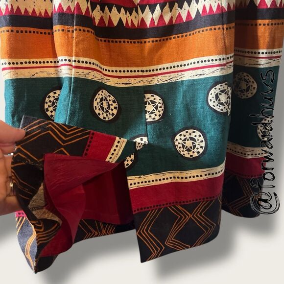 ☑️ Andrea Jovine Vintage Linen Dress - Ladies Size 12 - Picture 4 of 9